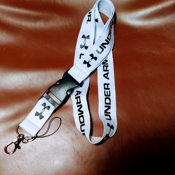 Under Armour out of sight lanyard keychain ID Holder white/black - Picture 1 of 7